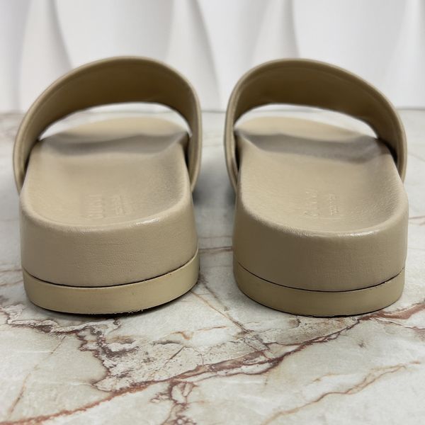 OFF THE GRID Slides Monogram Slides Dark Gray Leather