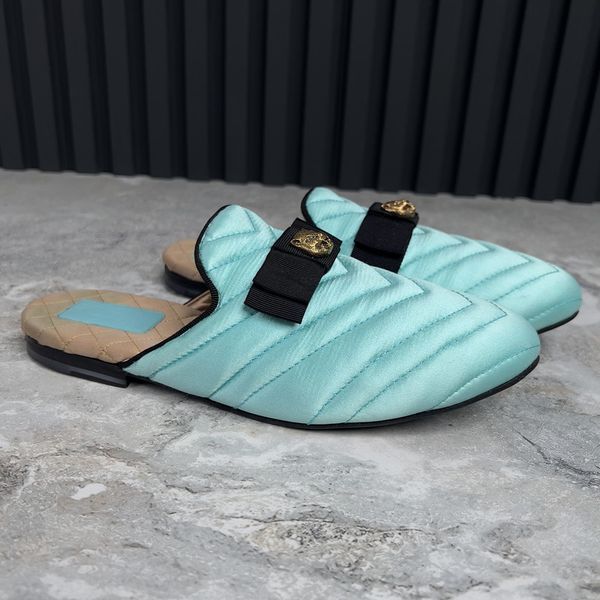 Tiger Satin Mule Tiffany