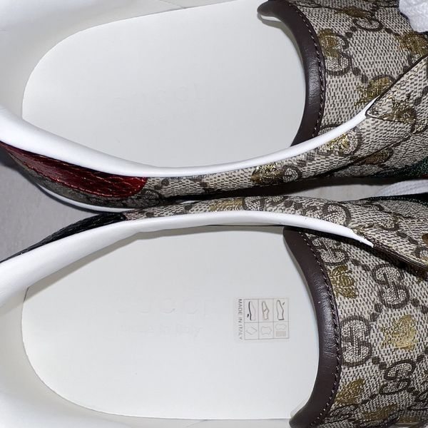 Ace Web Sneaker Supreme GG Beige Canvas Bee Print