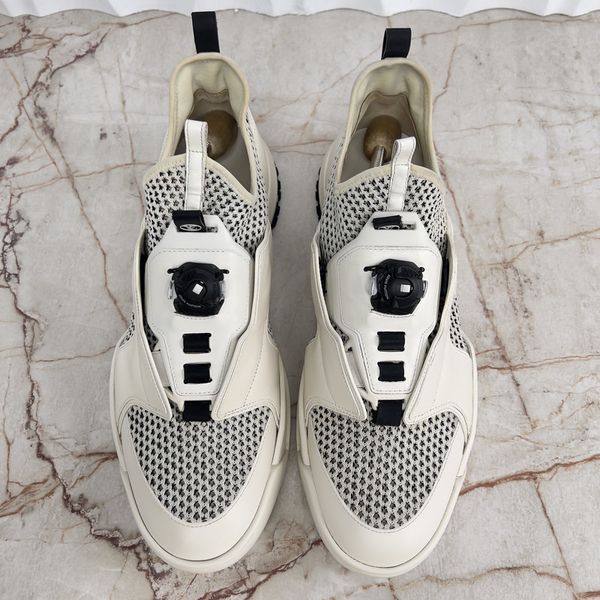 Fuel Power Sneakers Damier White Leather Mesh