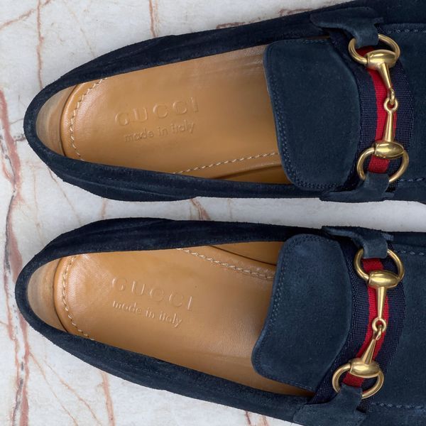 Jordaan Web Horsebit Loafers Blue Suede