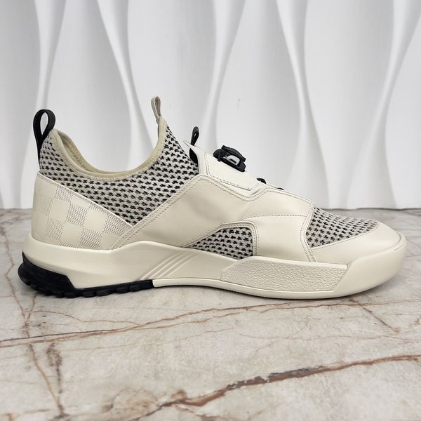 Fuel Power Sneakers Damier White Leather Mesh