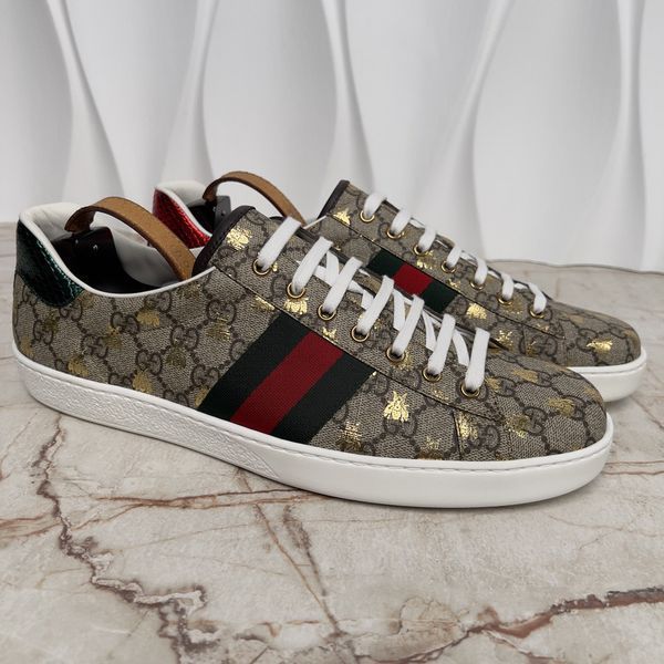 Ace Web Sneaker Supreme GG Beige Canvas Bee Print