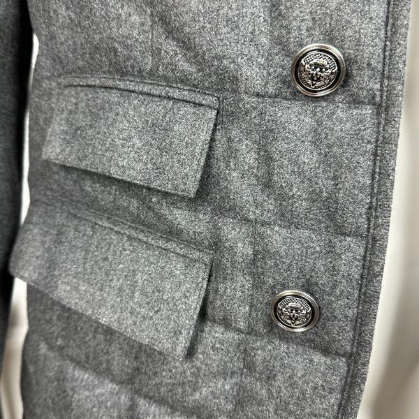 Brooks Brothers Black Fleece Quilted Bomber Jacket Woolen Flannel