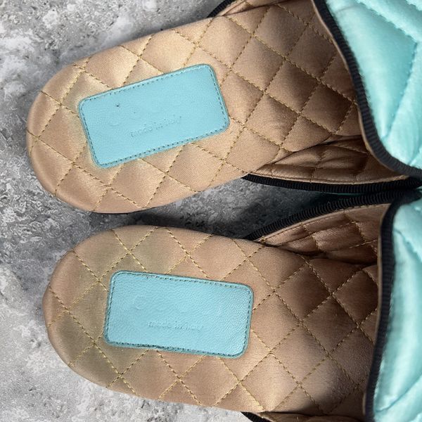 Tiger Satin Mule Tiffany