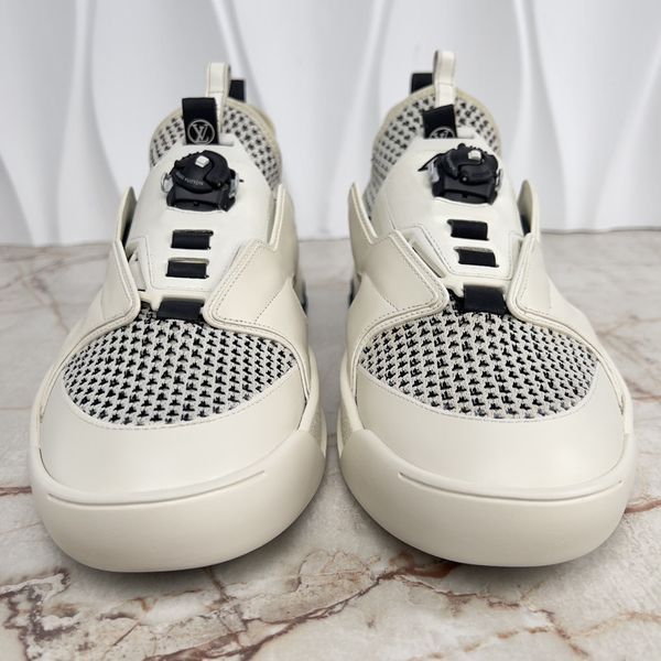 Fuel Power Sneakers Damier White Leather Mesh