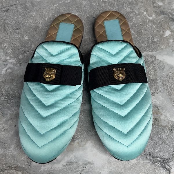 Tiger Satin Mule Tiffany