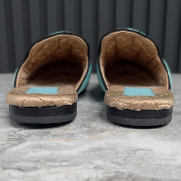 Tiger Satin Mule Tiffany