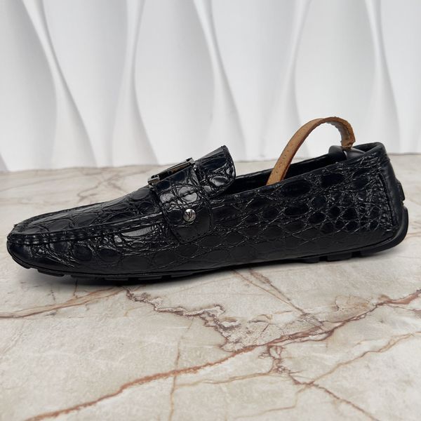 Monte Carlo Moccasins Crocodile Skin