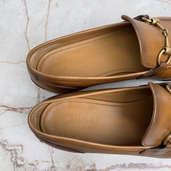 Jordaan Horsebit Loafers Brown Patina Leather