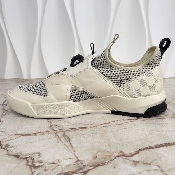 Fuel Power Sneakers Damier White Leather Mesh