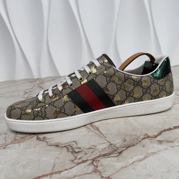 Ace Web Sneaker Supreme GG Beige Canvas Bee Print