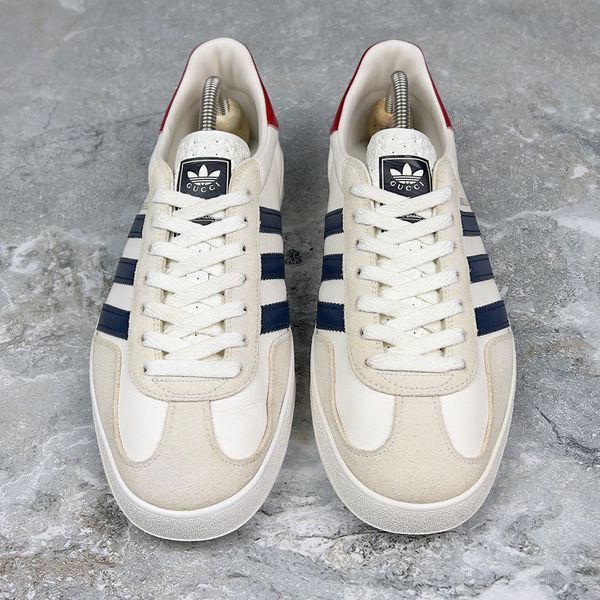 Gucci x Adidas Gazelle Logo Strips Sneakers Leather