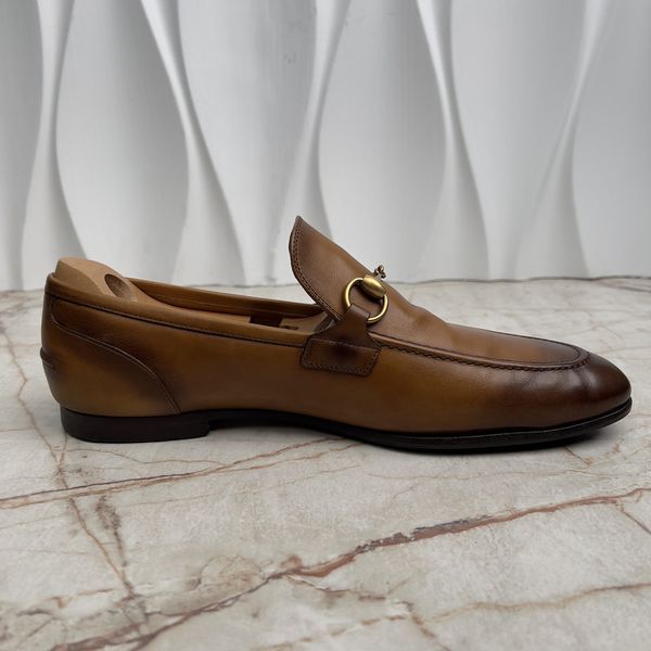 Jordaan Horsebit Loafers Brown Patina Leather