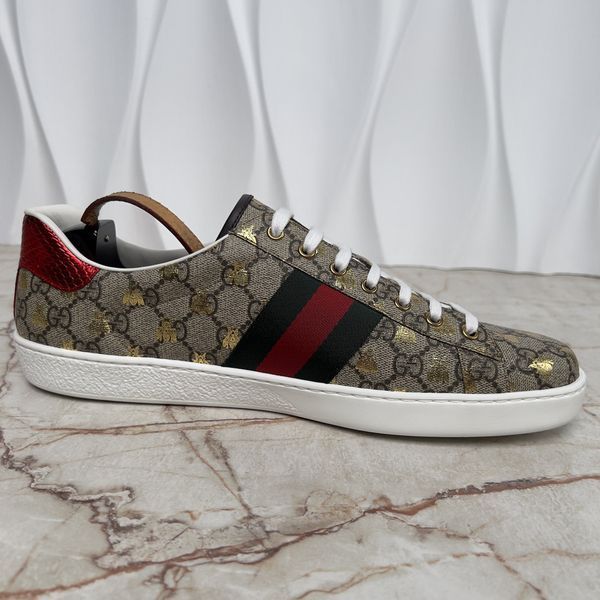 Ace Web Sneaker Supreme GG Beige Canvas Bee Print