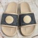 OFF THE GRID Slides Monogram Slides Dark Gray Leather