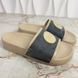 OFF THE GRID Slides Monogram Slides Dark Gray Leather