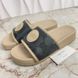 OFF THE GRID Slides Monogram Slides Dark Gray Leather