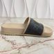 OFF THE GRID Slides Monogram Slides Dark Gray Leather