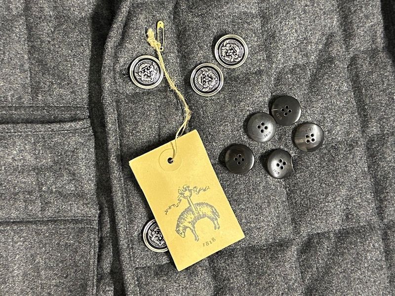 Brooks Brothers Black Fleece Quilted Bomber Jacket Woolen Flannel