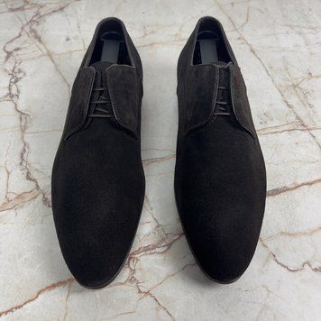 Derby Lace Up Brown Suede