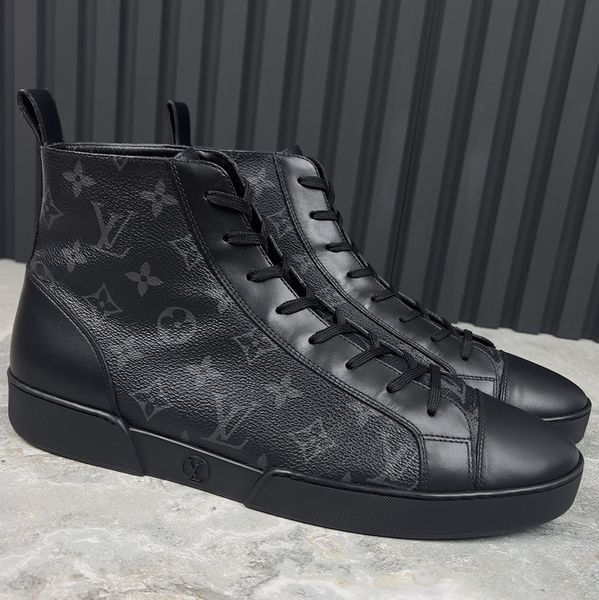Match Up LV Monogram кросівки кеди чорні шкіряні 3114 фото