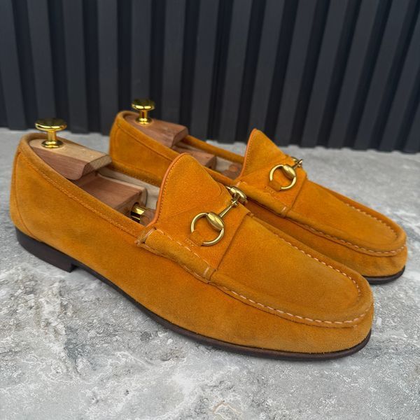 1953 Horsebit Loafers Mustard Brown Suede