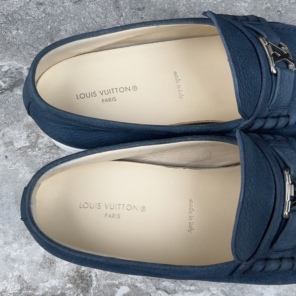 Estate Loafers Blue Grained Leather