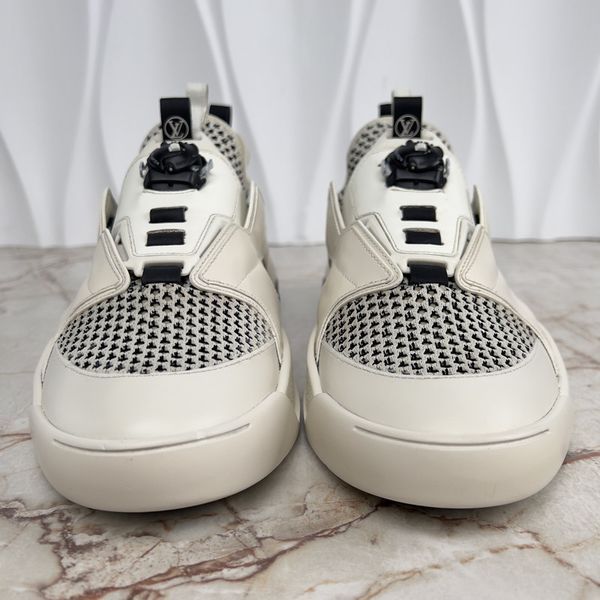 Fuel Power Sneakers Damier White Leather Mesh