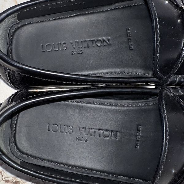 Racetrack Driving Moccasin Black Glazed Leather