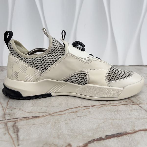 Fuel Power Sneakers Damier White Leather Mesh