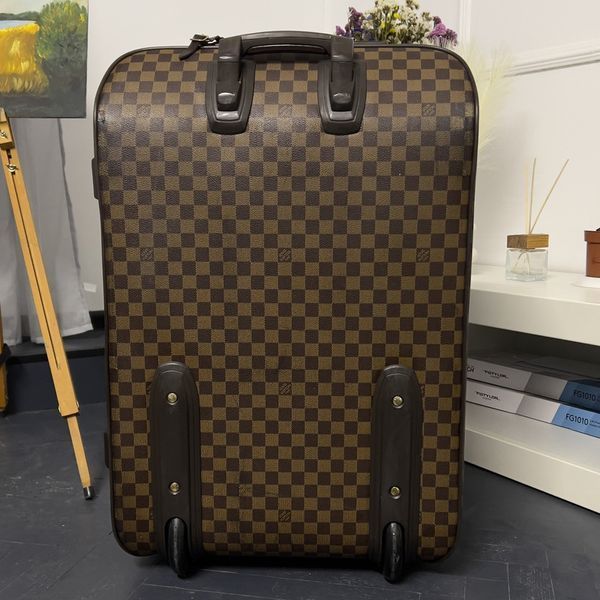Pegase 65 Damier Ebene валіза коричнева шкіряна 003 фото