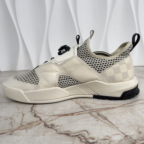 Fuel Power Sneakers Damier White Leather Mesh