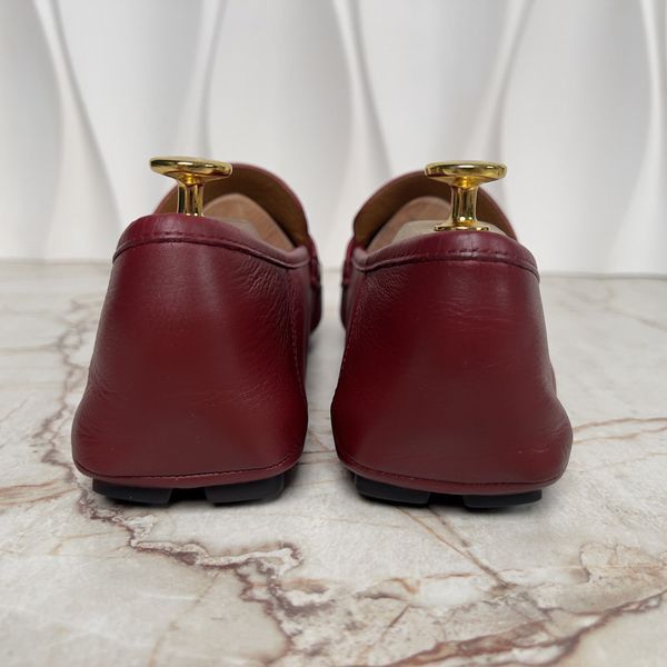 Marmont Double G Web Driving Moccasin Red Leather