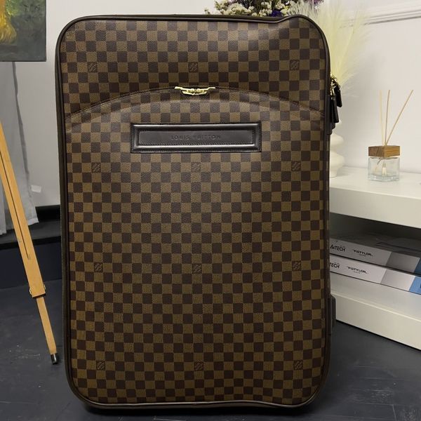 Pegase 65 Damier Ebene валіза коричнева шкіряна 003 фото