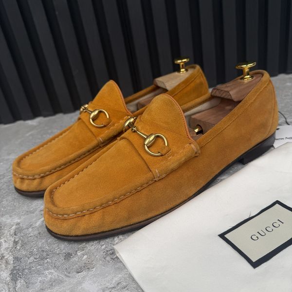 1953 Horsebit Loafers Mustard Brown Suede