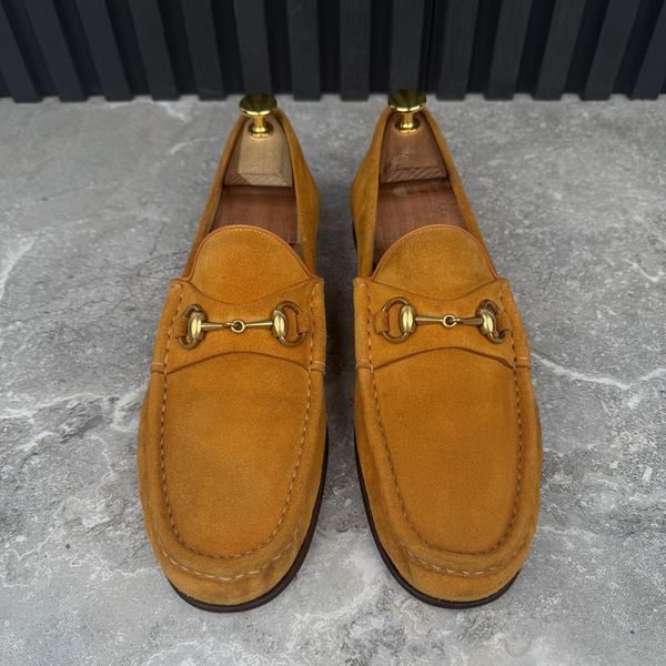1953 Horsebit Loafers Mustard Brown Suede