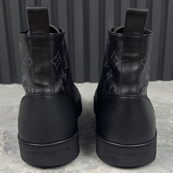 Match Up LV Monogram кросівки кеди чорні шкіряні 3114 фото