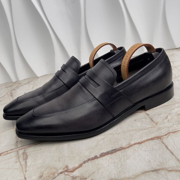 Penny Loafers Black Leather