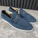 Estate Loafers Blue Grained Leather
