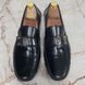 Racetrack Driving Moccasin Black Glazed Leather