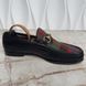 Gucci 1953 Horsebit Loafers Tweed Black Leather 3680 фото 6