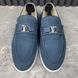 Estate Loafers Blue Grained Leather