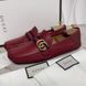 Marmont Double G Web Driving Moccasin Red Leather