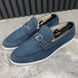 Estate Loafers Blue Grained Leather