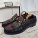 Gucci 1953 Horsebit Loafers Tweed Black Leather 3680 фото 4