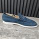 Estate Loafers Blue Grained Leather