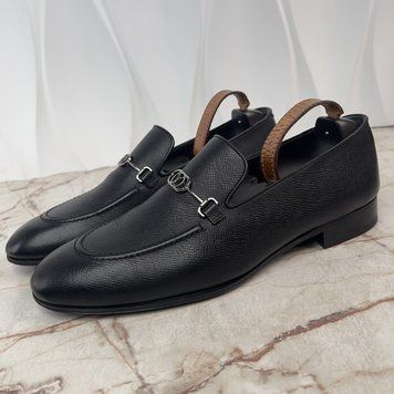LV Club Loafers Black Taiga Leather