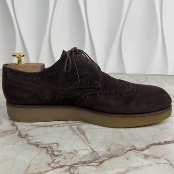 Lace Up Oxfords Brown Suede