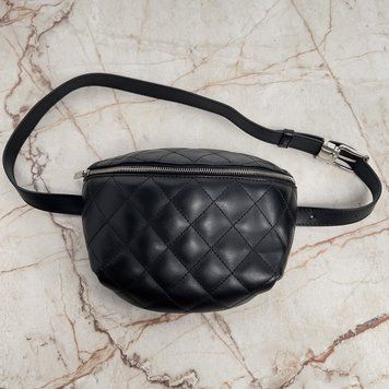 Uniform Belt Bag Black Matelasse Lambskin